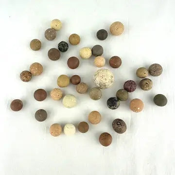 39 Victorian Era Clay Marbles