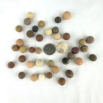 39 Victorian Era Clay Marbles