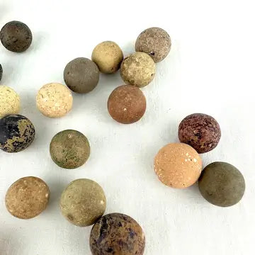 39 Victorian Era Clay Marbles