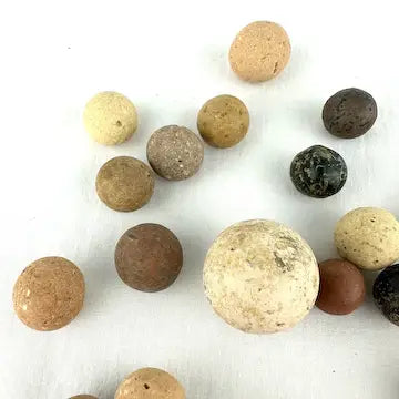 39 Victorian Era Clay Marbles