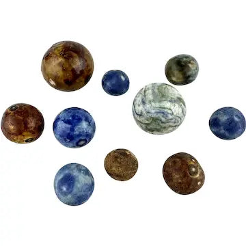 10 Antique Bennington Marbles Lined Crockery and Fancy
