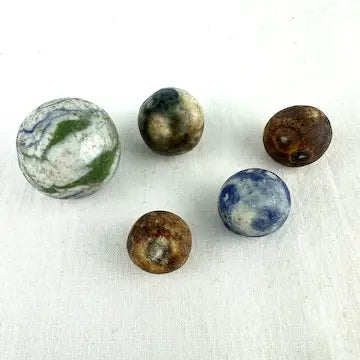 10 Antique Bennington Marbles Lined Crockery and Fancy