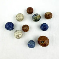 10 Antique Marbles Bennington and China Bullseye