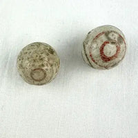10 Antique Marbles Bennington and China Bullseye