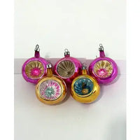 10 Small Vintage Blown Glass Ornaments