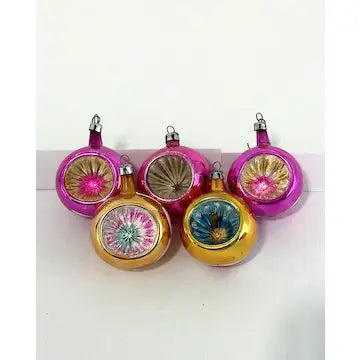 10 Small Vintage Blown Glass Ornaments