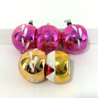 10 Small Vintage Blown Glass Ornaments