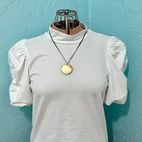10K Gold Filled Round Blade and File Pendant