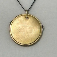 10K Gold Filled Round Blade and File Pendant