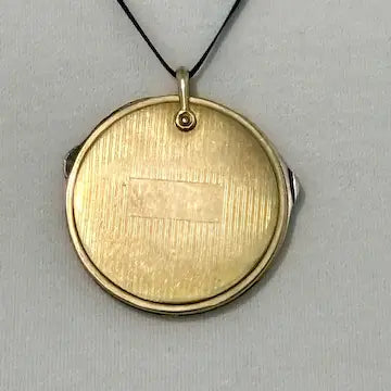 10K Gold Filled Round Blade and File Pendant
