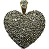 10k Gold Diamond Heart Charm Pendant