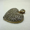 10k Gold Diamond Heart Charm Pendant