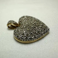 10k Gold Diamond Heart Charm Pendant