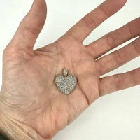 10k Gold Diamond Heart Charm Pendant