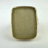 10k Gold Moonstone Signet Ring with Heron & Fleur de Lis Intaglio