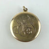 14k Gold Art Nouveau Repousse Locket