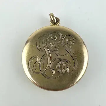 14k Gold Art Nouveau Repousse Locket