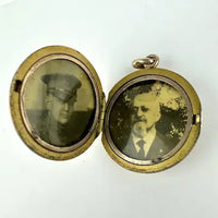 14k Gold Art Nouveau Repousse Locket