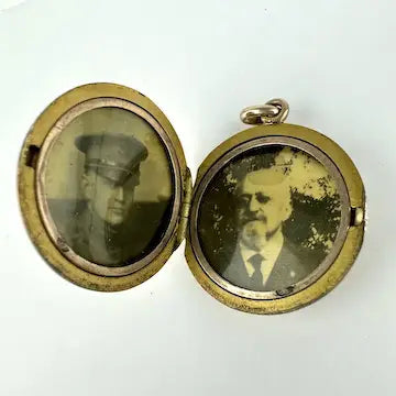 14k Gold Art Nouveau Repousse Locket