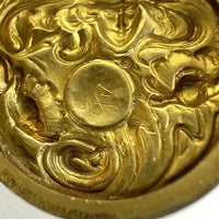 14k Gold Art Nouveau Repousse Locket