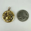14k Gold Art Nouveau Repousse Locket