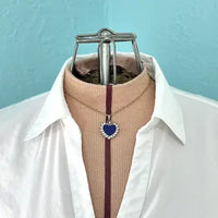 14k Gold Lapis and Diamond Pendant Necklace