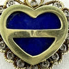 14k Gold Lapis and Diamond Pendant Necklace