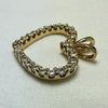 14k Gold Moissanite Heart Charm Pendant