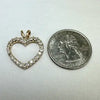 14k Gold Moissanite Heart Charm Pendant