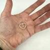 14k Gold Moissanite Heart Charm Pendant