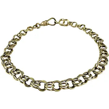 14k Yellow Gold Link Bracelet with Gold Filled Clasp