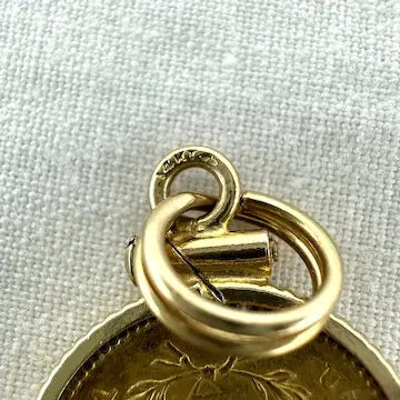 1851 Solid Gold Dollar Coin Charm or Pendant