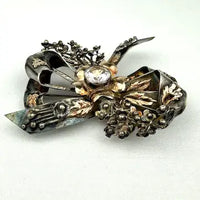 1940’s Hobe Sterling and 14K Gold Overlay Brooch