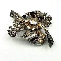 1940’s Hobe Sterling and 14K Gold Overlay Brooch