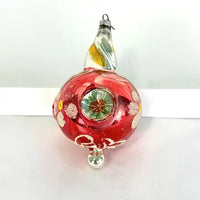 2 Vintage Triple Indent Christmas Ornaments