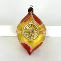 2 Vintage Triple Indent Christmas Ornaments