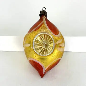 2 Vintage Triple Indent Christmas Ornaments