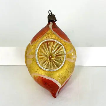 2 Vintage Triple Indent Christmas Ornaments