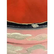 20th c Chinese Red Lacquer Box with Foo Dog Motif