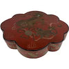 20th c Chinese Red Lacquer Box with Foo Dog Motif