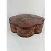 20th c Chinese Red Lacquer Box with Foo Dog Motif