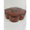 20th c Chinese Red Lacquer Box with Foo Dog Motif