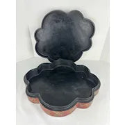 20th c Chinese Red Lacquer Box with Foo Dog Motif