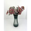 21 Antique French Glass Beaded Flowers with Metal Flower Frog