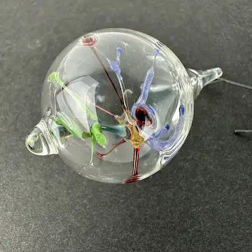 3 Vintage Lampworked Glass Christmas Ornaments