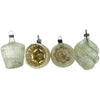 4 Antique Clear Feather Tree Ornaments