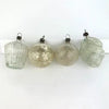 4 Antique Clear Feather Tree Ornaments