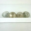 4 Antique Clear Feather Tree Ornaments