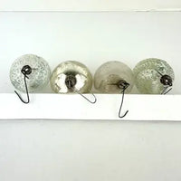 4 Antique Clear Feather Tree Ornaments