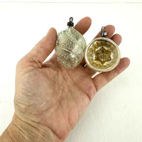 4 Antique Clear Feather Tree Ornaments